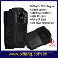 Pré-enregistrement 5s 9IR LED corps portable Caméra de police usée/caméra de police/dvr de police
